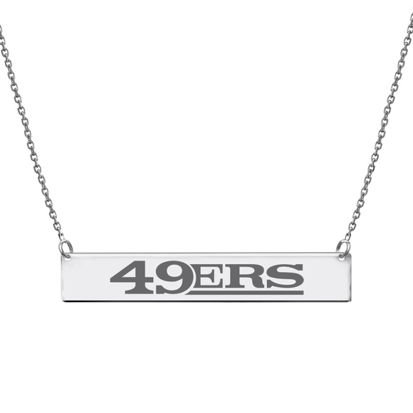 NFL Team San Francisco 49ERS Silver Necklace